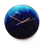 Sci-fi Blue Vortex Planet Wall Clock