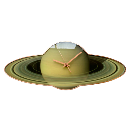 Sci-fi Saturn planetary wall clock home decoration